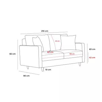 Sofa Chiarina krem