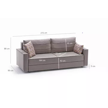 Sofa Valentinastra krem