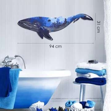 Dekorime metalike për muri Whale