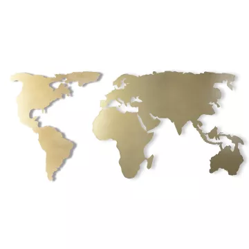 Dekorime metalike për muri World Map Silhouette