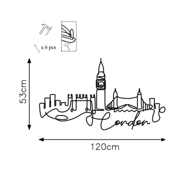 Dekorime metalike për muri London