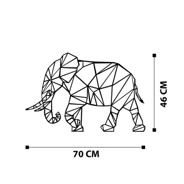 Dekorime metalike për muri Elephant