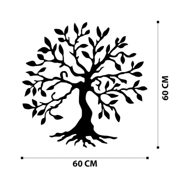 Dekorime metalike për muri Tree 02