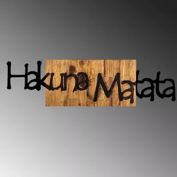 Dekorime metalike për muri Hakuna Matata Wood