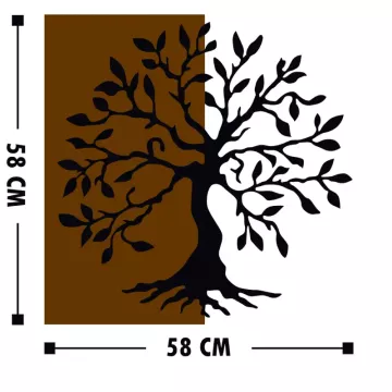 Dekorime metalike për muri Agac Light brown