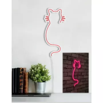 LED dekore për muri Cat Pink