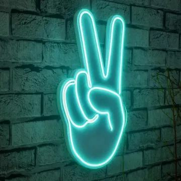 LED dekore për muri Victory Sign-Blue