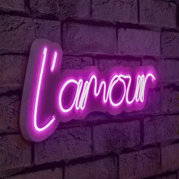 LED dekore për muri L'amour Pink