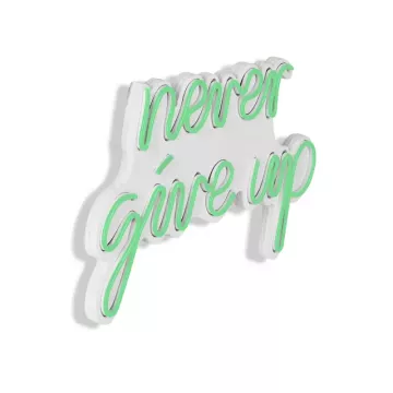 LED dekore për muri Never Give Up-Green