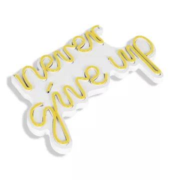 LED dekore për muri Never Give Up -Yellow