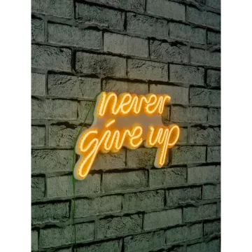 LED dekore për muri Never Give Up -Yellow