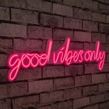 LED dekore për muri Good Vibes Only-Pink