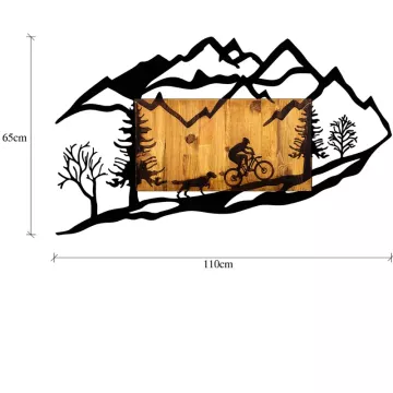 Dekorime metalike për muri Bicycle Riding in Nature