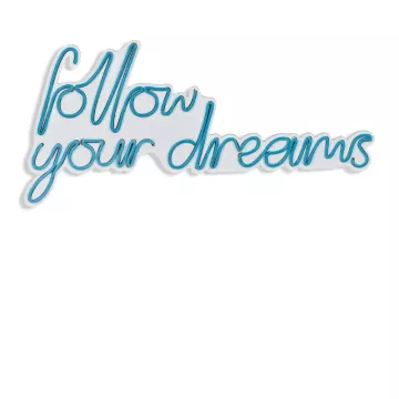 LED dekore për muri Follow Your Dreams-Blue