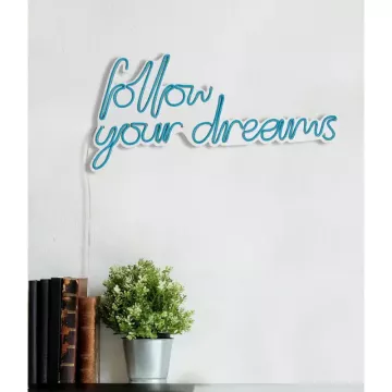 LED dekore për muri Follow Your Dreams-Blue