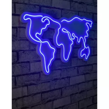 LED dekore për muri World Map-Blue