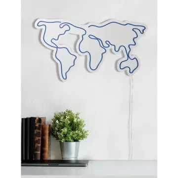 LED dekore për muri World Map-Blue