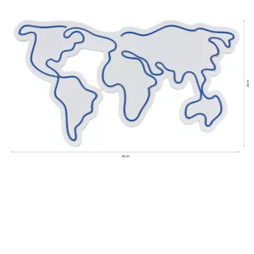 LED dekore për muri World Map-Blue