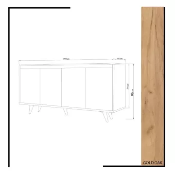 Komoda Shans Oak-White