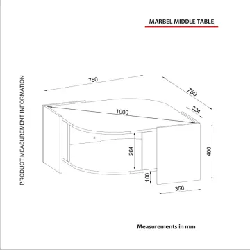 Tavolinë mesi Marbel