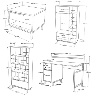 Komplet për dhomë të fëmijëve Whiz walnut