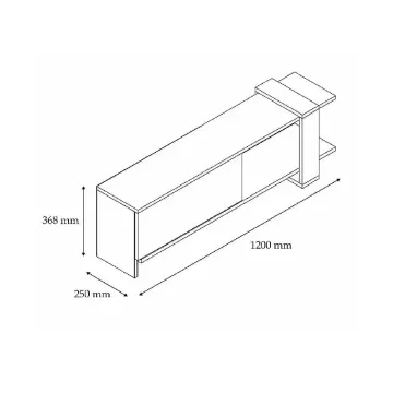 TV Komoda RIO antracit