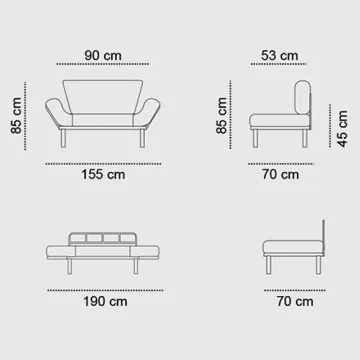 Sofa ORIONIS e zezë