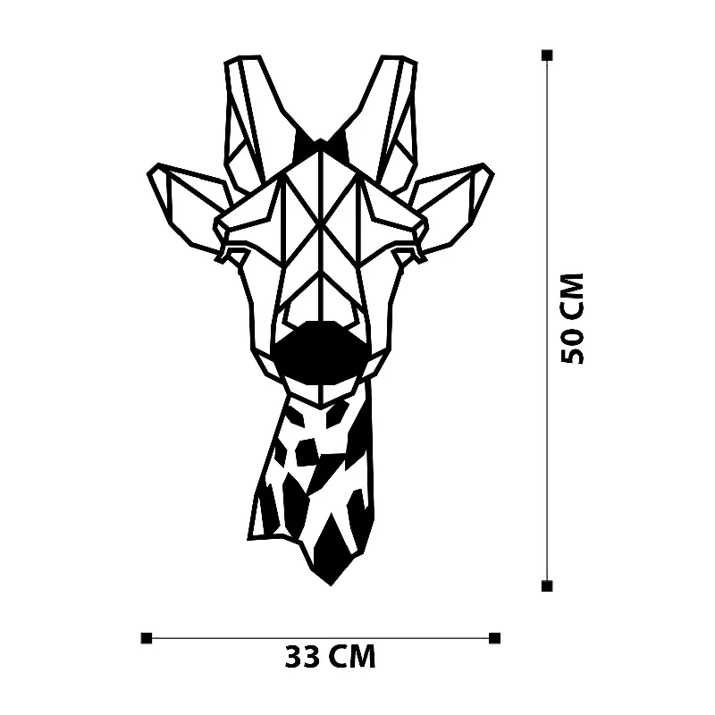 Dekorime metalike për muri Gıraffe