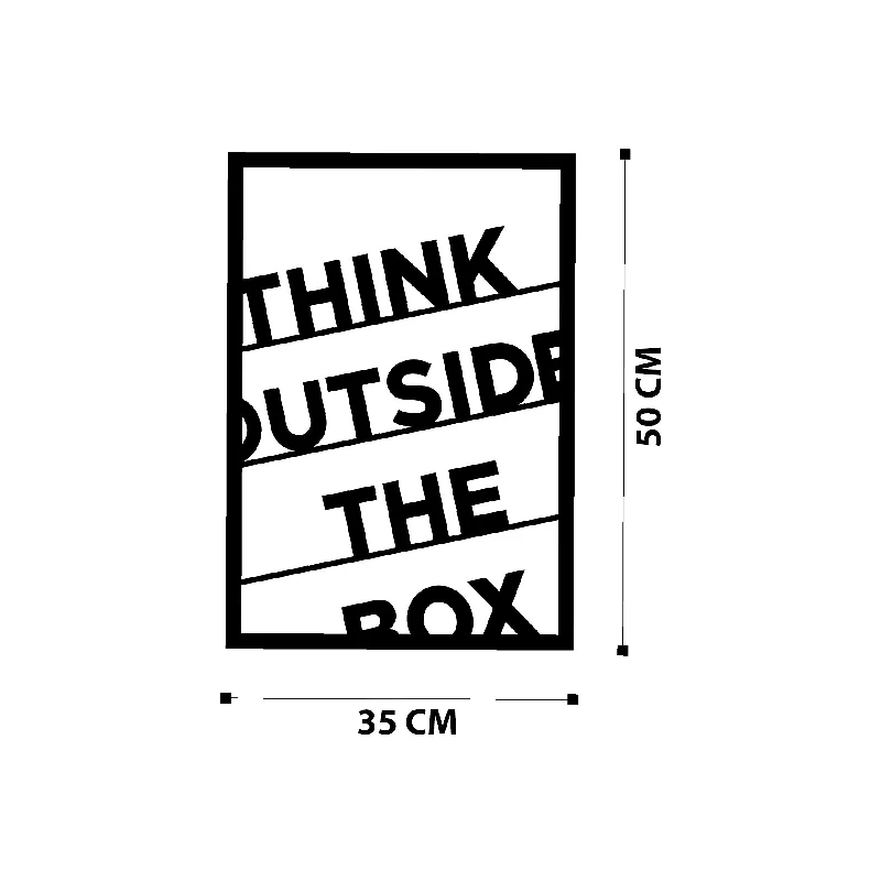 Dekorime metalike për muri Think Outside The Box