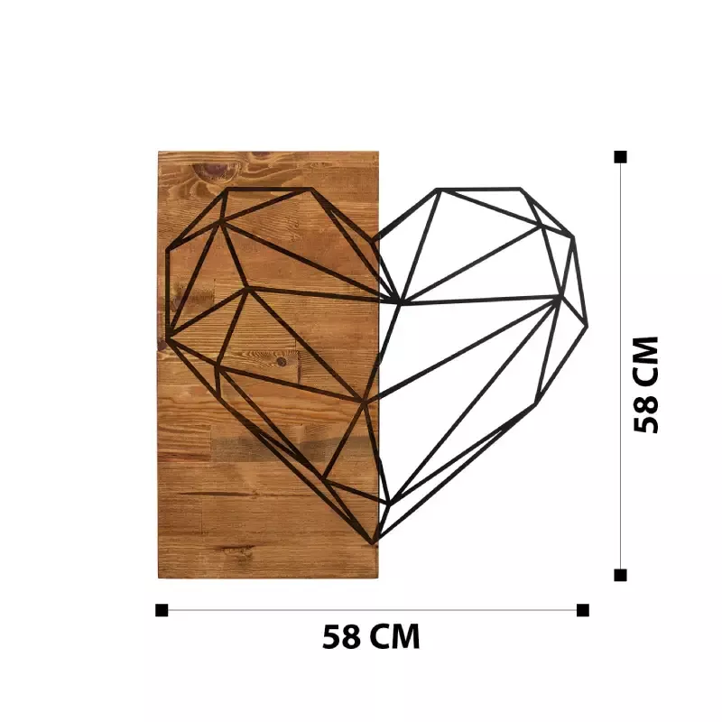 Dekorime metalike për muri Heart