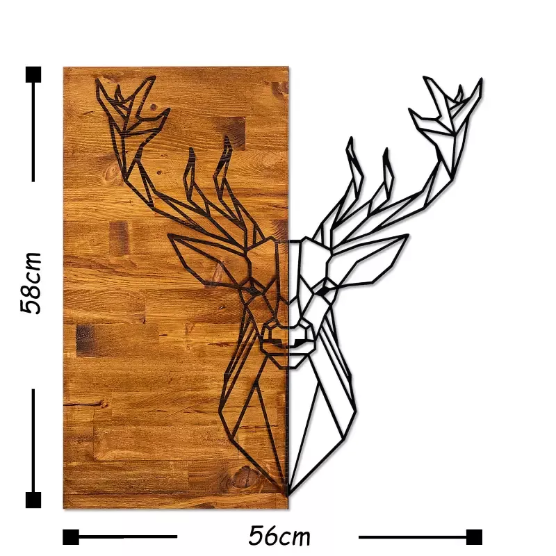 Dekorime metalike për muri Deer1