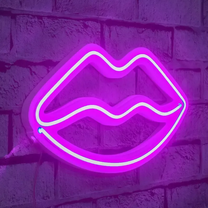 LED dekore për muri Lips-Pink