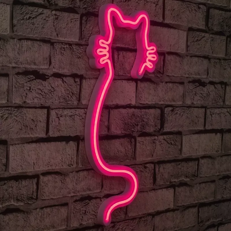 LED dekore për muri Cat Pink