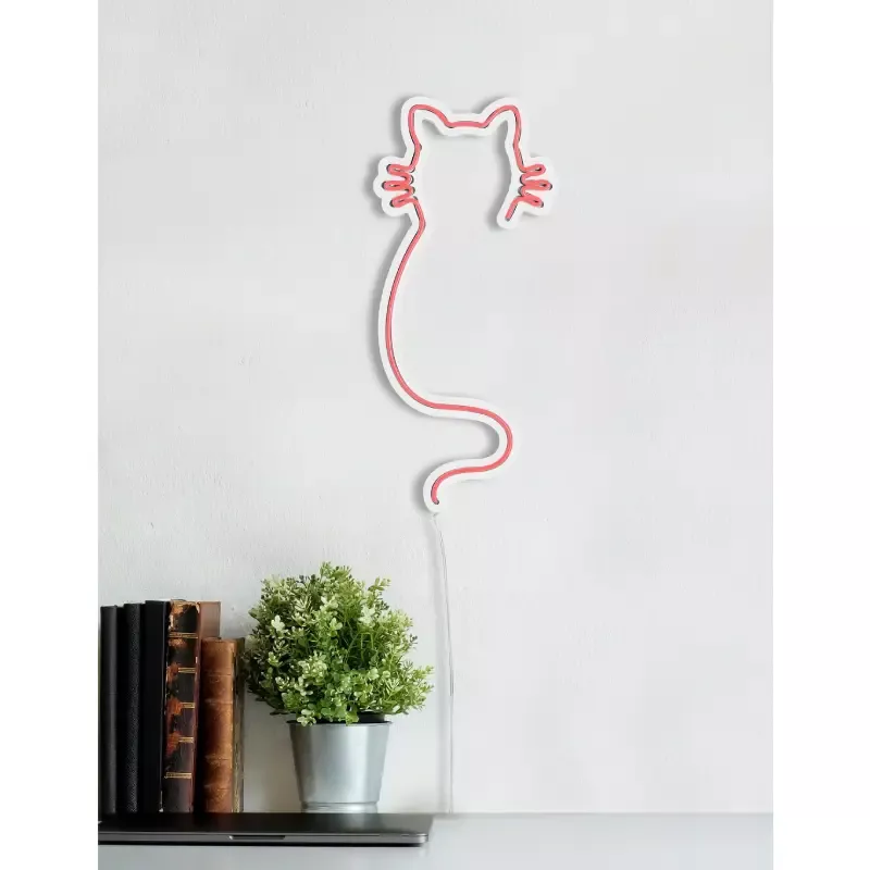 LED dekore për muri Cat Pink