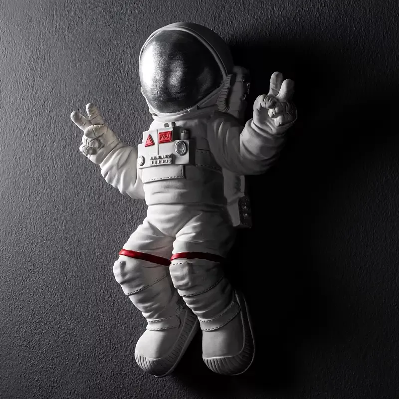 Dekorime muri Peace Sign Astronaut White-Grey