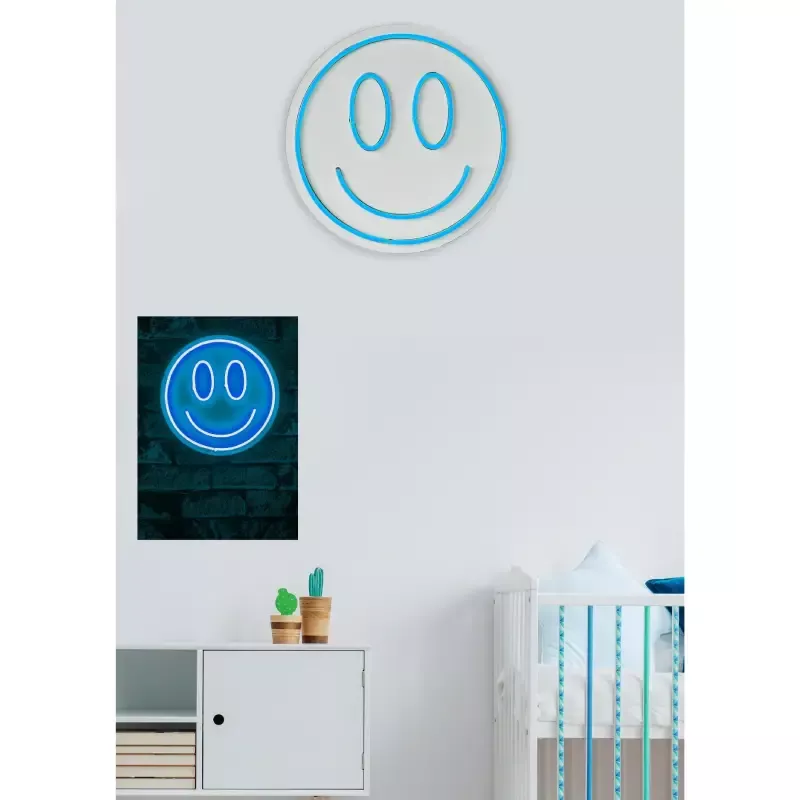 LED dekore për muri Smiley-Blue