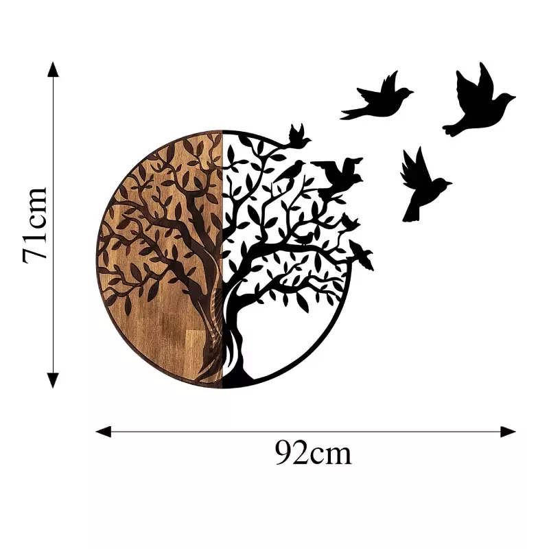 Dekorime metalike për muri Tree And Birds