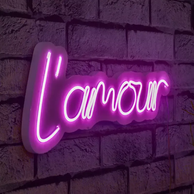 LED dekore për muri L'amour Pink