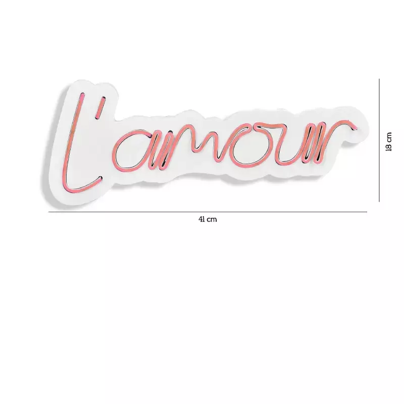 LED dekore për muri L'amour Pink