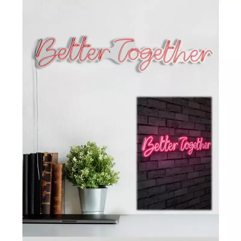 LED dekore për muri Better Together-Pink