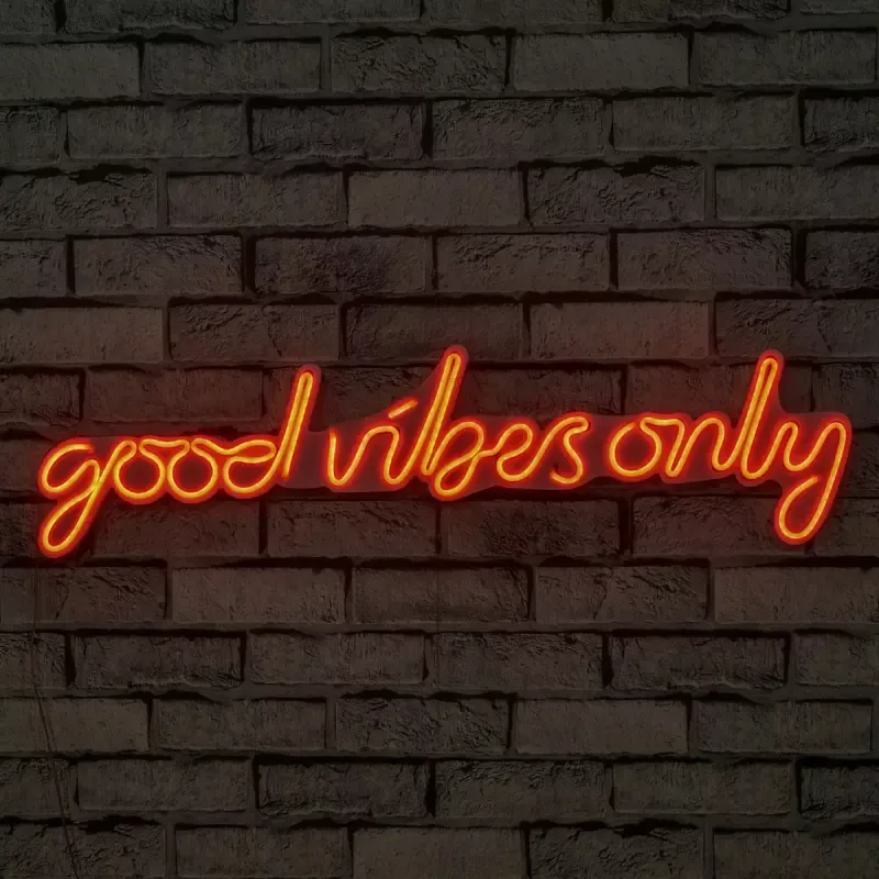 LED dekore për muri Good Vibes Only-Red