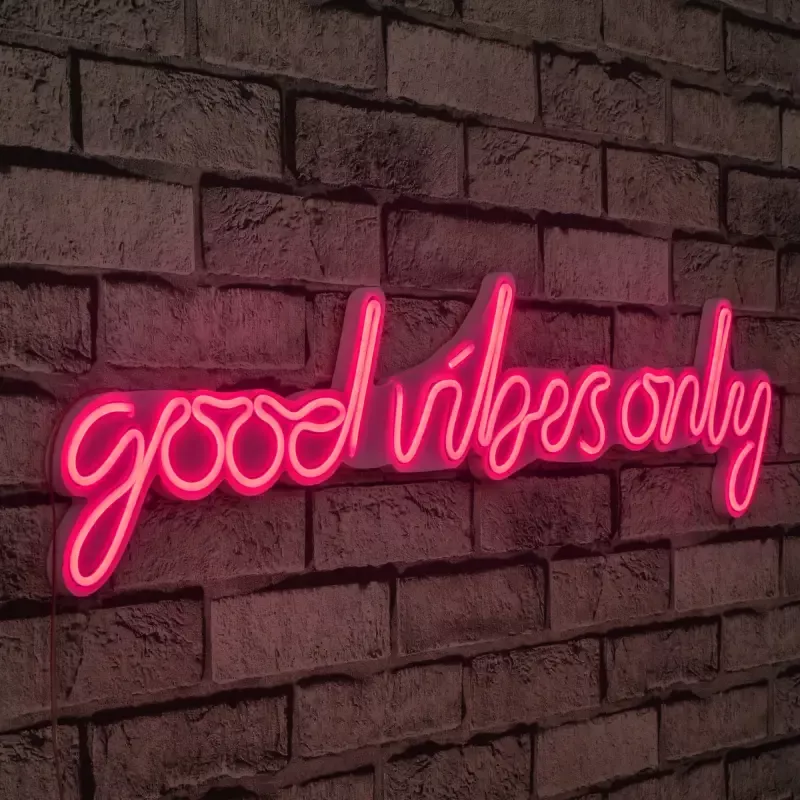 LED dekore për muri Good Vibes Only-Pink