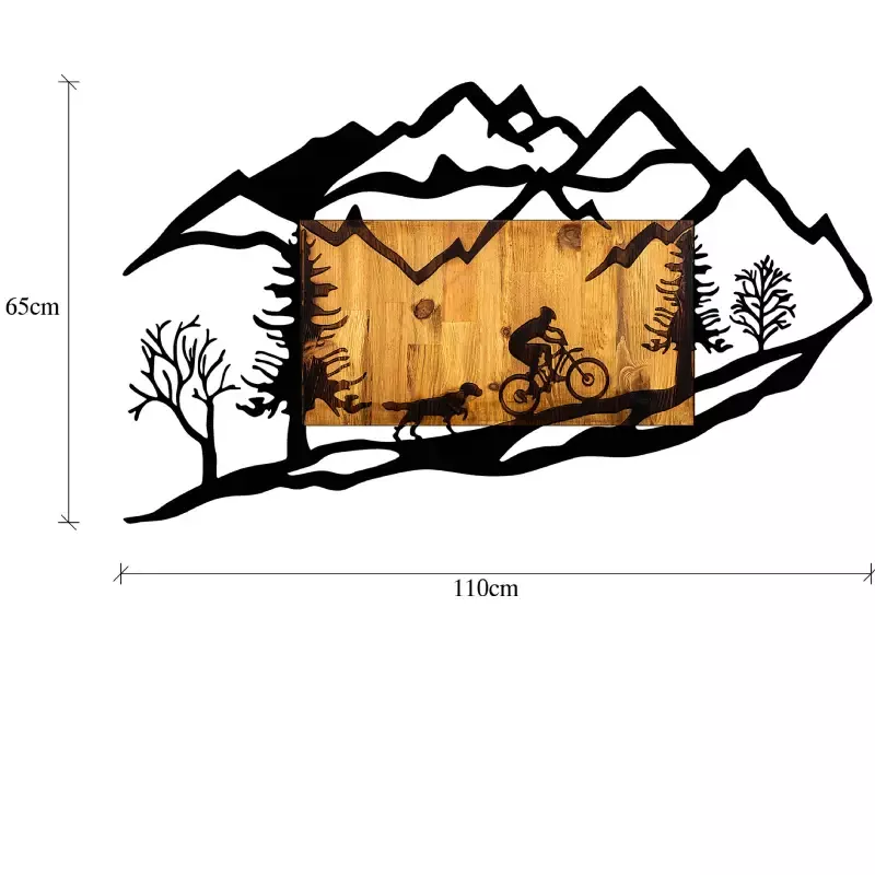 Dekorime metalike për muri Bicycle Riding in Nature