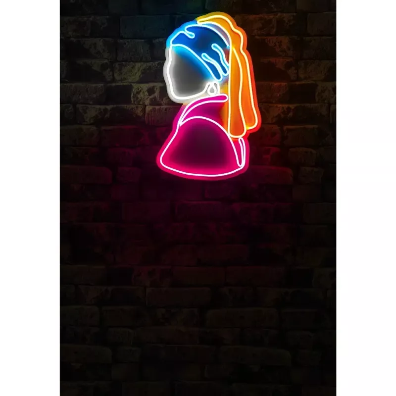 LED dekore për muri Girl With A Pearl Earring Pinky-Multicolor