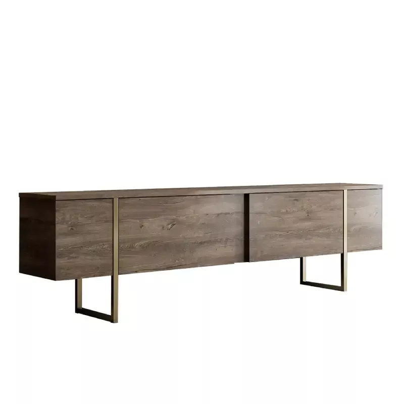 Tv Komoda Milwaukee Walnut Gold