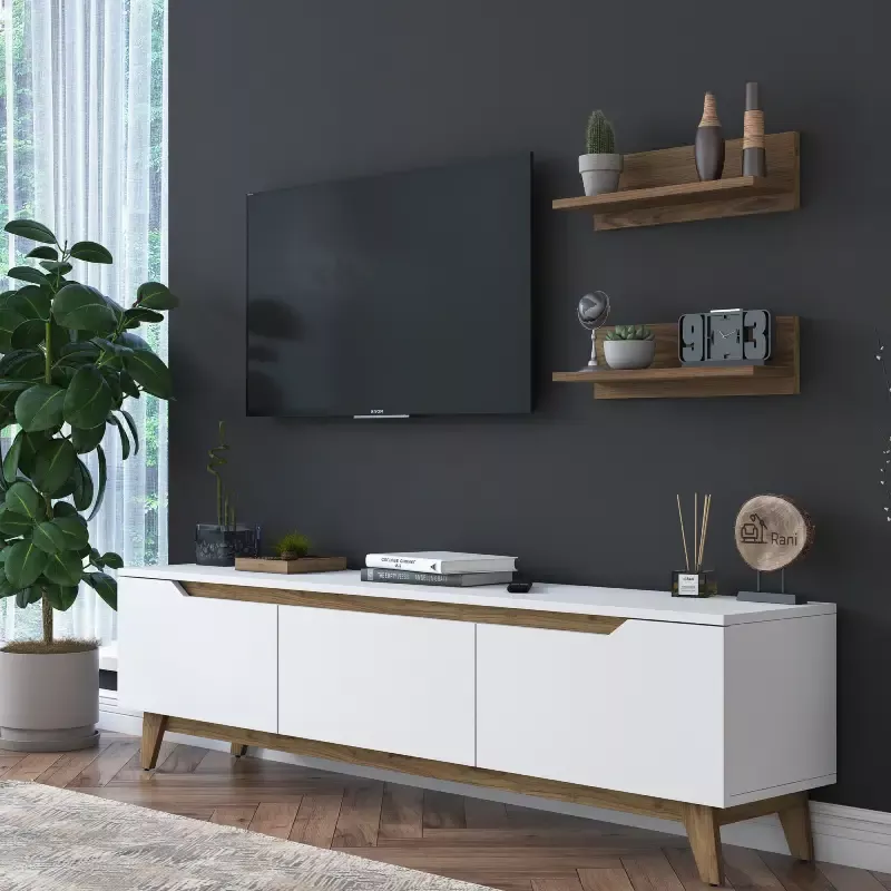 TV Komoda Maluku White Walnut