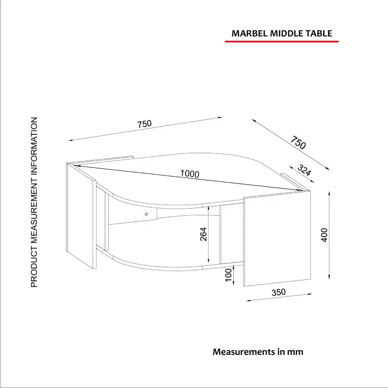 Tavolinë mesi Marbel