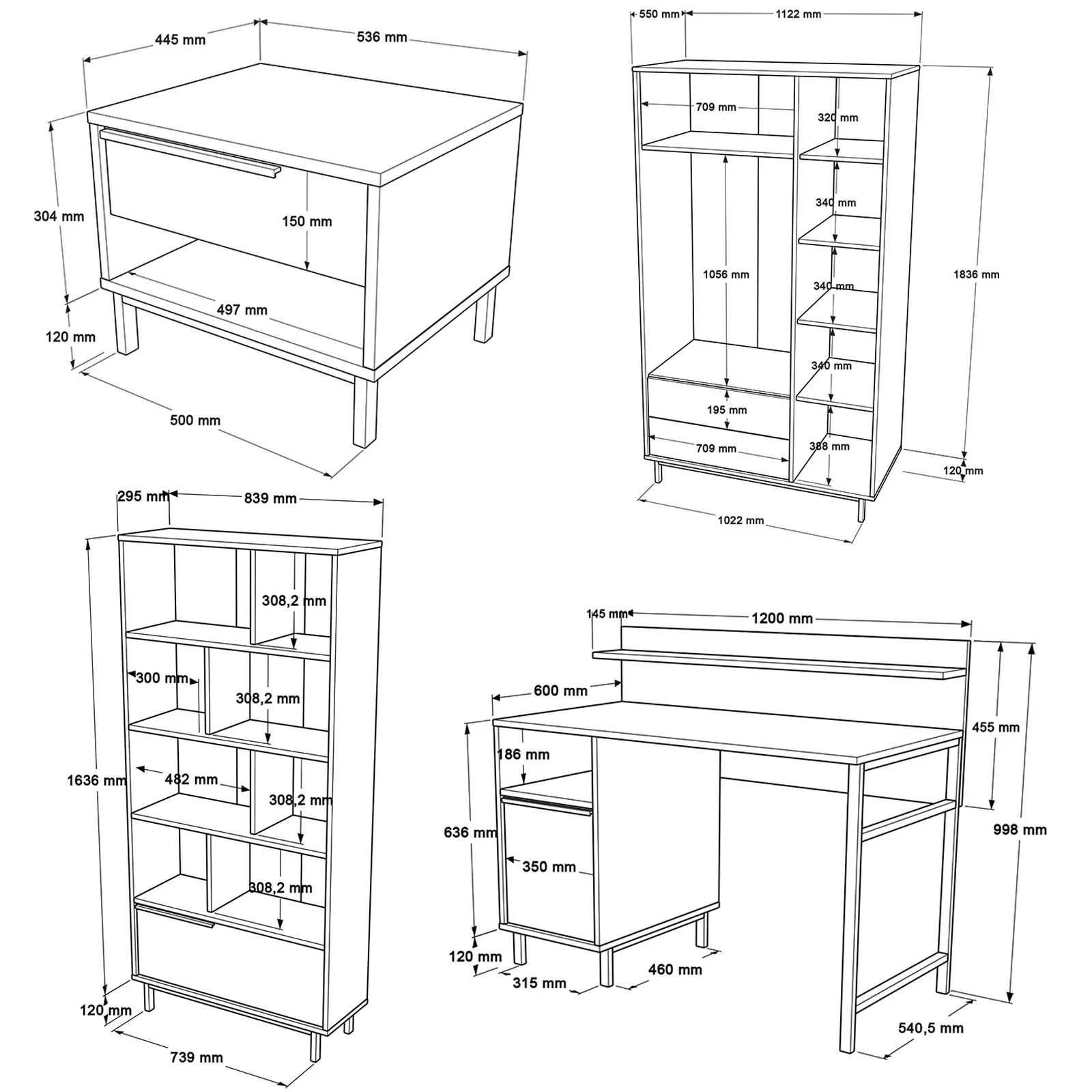 Komplet për dhomë të fëmijëve Whiz walnut